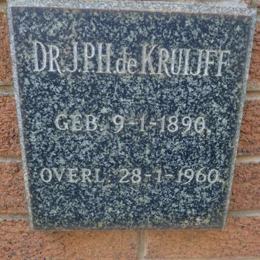 KRUIJFF J.P.H., de 1890-1960