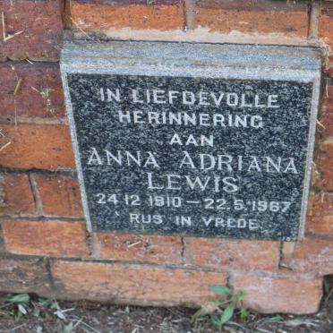 LEWIS Anna Adriana 1910-1967
