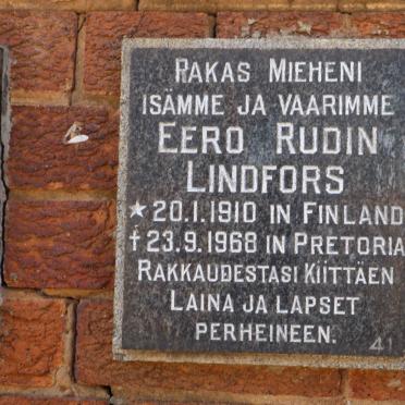 LINDFORS Eero Rudin 1910-1968