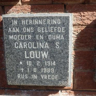 LOUW Carolina S. 1914-1989