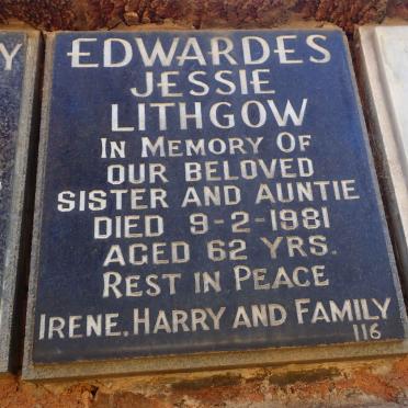 LITHGOW Edwardes Jessie -1981