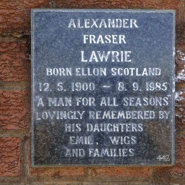 LAWRIE Alexander Fraser 1900-1985