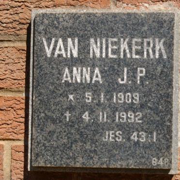 NIEKERK Anna J.P., van 1909-1992