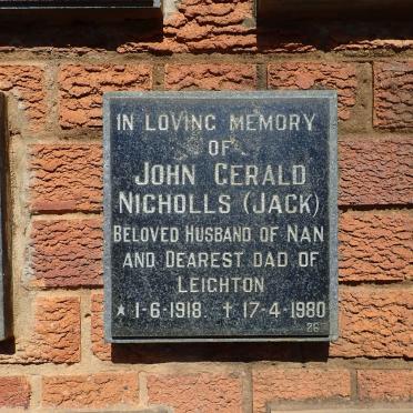 NICHOLLS John Gerald 1918-1980