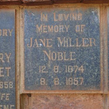 NOBLE Jane Miller 1874-1957