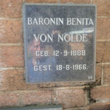 NOLDE Baronin Benita, von 1888-1966