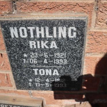 NOTHLING Tona 1912-1993 :: NOTHLING Rika 1921-1993