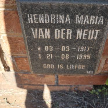 NEUT Hendrina Maria, van der 1917-1995