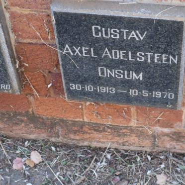 ONSUM Gustav Axel Adelsteen 1913-1970