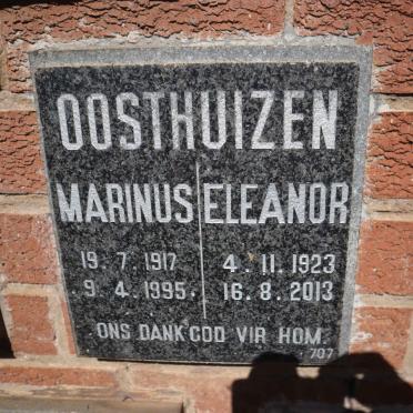 OOSTHUIZEN Marinus 1917-1995 &amp; Eleanor 1923-2013