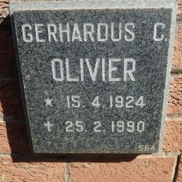 OLIVIER Gerhardus C. 1924-1990