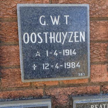 OOSTHUYZEN G.W.T. 1914-1984