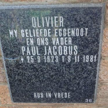 OLIVIER Paul Jacobus 1923-1981