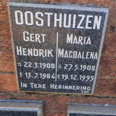 OOSTHUIZEN Gert Hendrik 1908-1984 &amp; Maria Magdalena 1908-1995