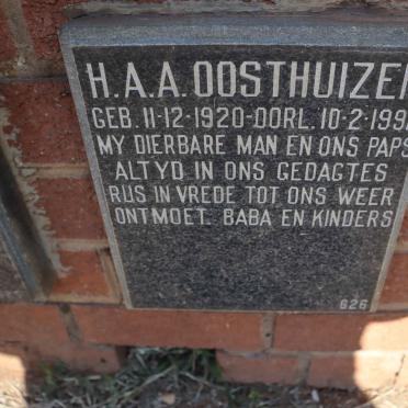 OOSTHUIZEN H.A.A. 1920-1992
