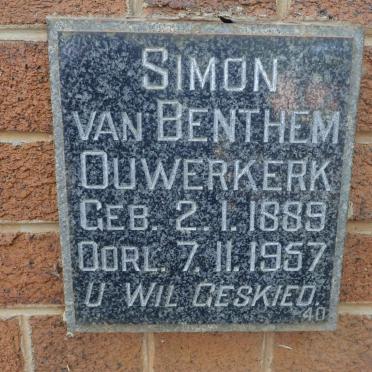 OUWERKERK Simon van Benthem 1889-1957