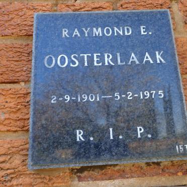 OOSTERLAAK Raymond E. 1901-1975