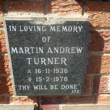 TURNER Martin Andrew 1936-1976