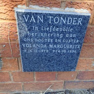 TONDER Yolanda Marguerite, van 1975-1996