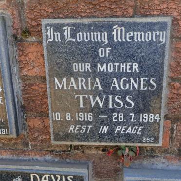 TWISS Maria Agnes 1916-1984