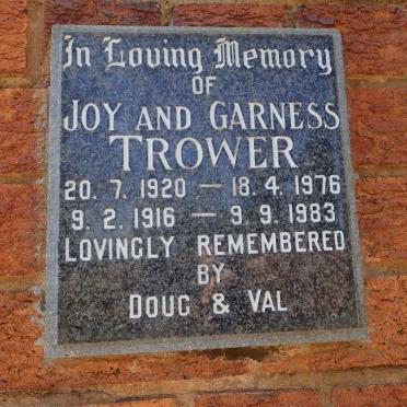 TROWER Garness 1916-1983 &amp; Joy 1920-1976