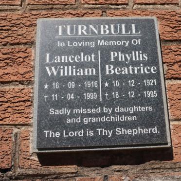 TURNBULL Lancelot William 1916-1999 &amp; Phyllis Beatrice 1921-1995