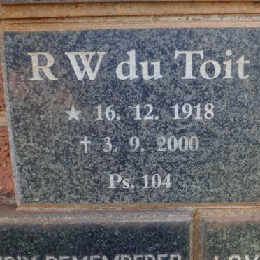 TOIT R.W., du 1918-2000