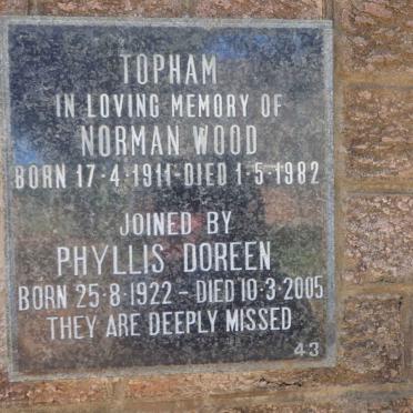 TOPHAM Norman Wood 1911-1982 &amp; Phyllis Doreen 1922-2005