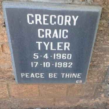 TYLER Gregory Craig 1960-1982