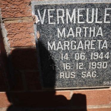 VERMEULEN Martha Margareta 1944-1990