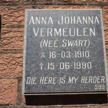 VERMEULEN Anna Johanna nee SWART 1910-1990