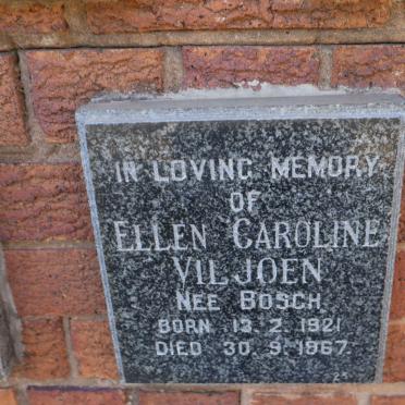 VILJOEN Ellen Caroline nee BOSCH 1921-1967