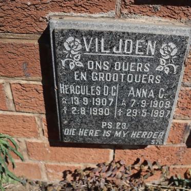 VILJOEN Hercules D.G. 1907-1990 &amp; Anna C.1909-1997