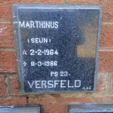 VERSFELD Marthinus 1964-1986