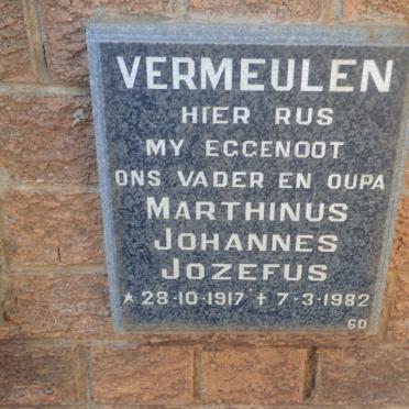 VERMEULEN Marthinus Johannes Jozefus 1917-1982