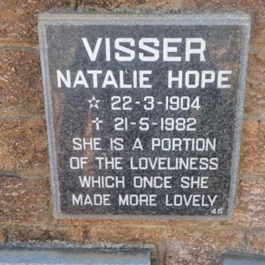 VISSER Natalie Hope 1904-1982