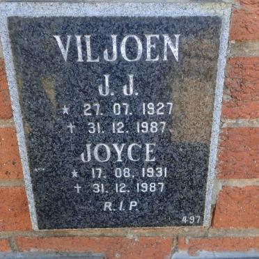 VILJOEN J.J. 1927-1987 &amp; Joyce 1931-1987