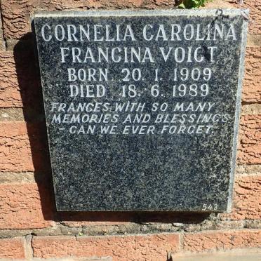 VOIGT Cornelia Carolina Francina 1909-1989
