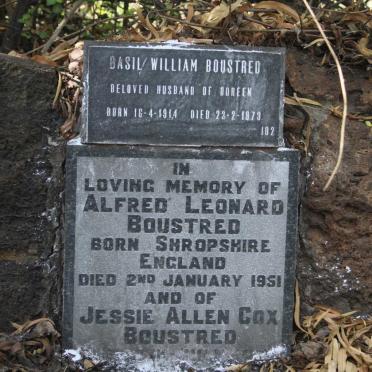 BOUSTRED Alfred Leonard -1951 & Jessie Allan Cox :: BOUSTRED Basil William 1914-1973