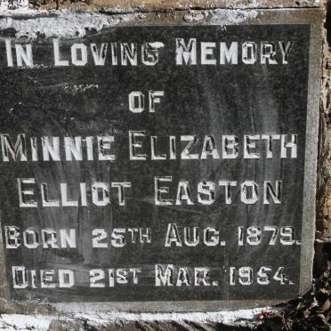 EASTON Minnie Elizabeth Elliot 1879-1954