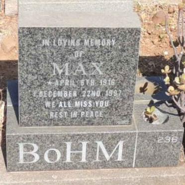 BOHM Max 1916-1997