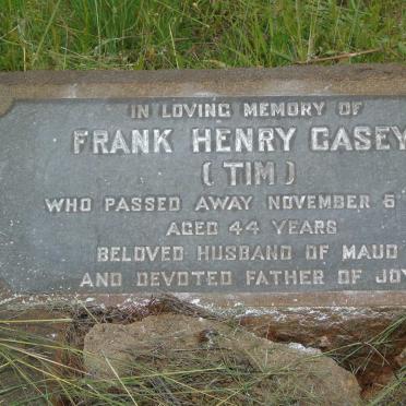 CASEY Frank Henry -1938