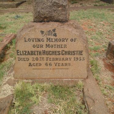 CHRISTIE Elizabeth Hughes -1933