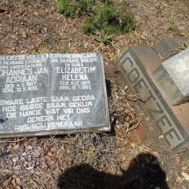 COETZEE Johannes Jan Adriaan 1907-1936 & Elizabeth Helena 1905-1962