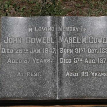 COWELL John -1947 & Mabel M. 1885-1975