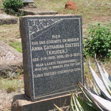 COETZEE Anna Catharina nee KRUGER 1868-1937