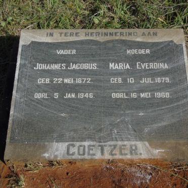COETZER Johannes Jacobus 1872-1946 & Maria Everdina 1879-1968