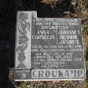 CROUKAMP Anna Cornelia 1946-1949 :: CROUKAMP Johannes Hendrik Jacobus 1948-1948