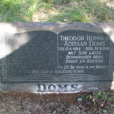 DOMS Theodor Heinrich Adriaan 1884-1962