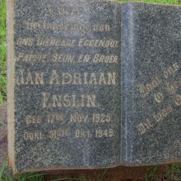 ENSLIN Jan Adriaan 1925-1949